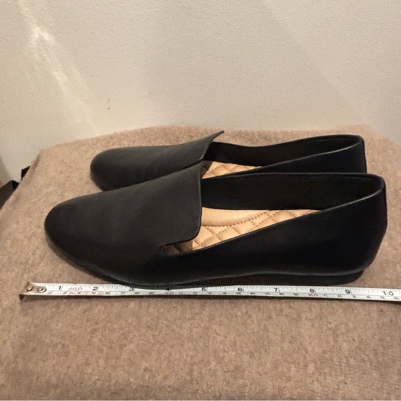 BIRDIES Sz 7 Slip On Slide Almond Toe Cap Ballet Glats Loafer Smooth Leather - Picture 11 of 12